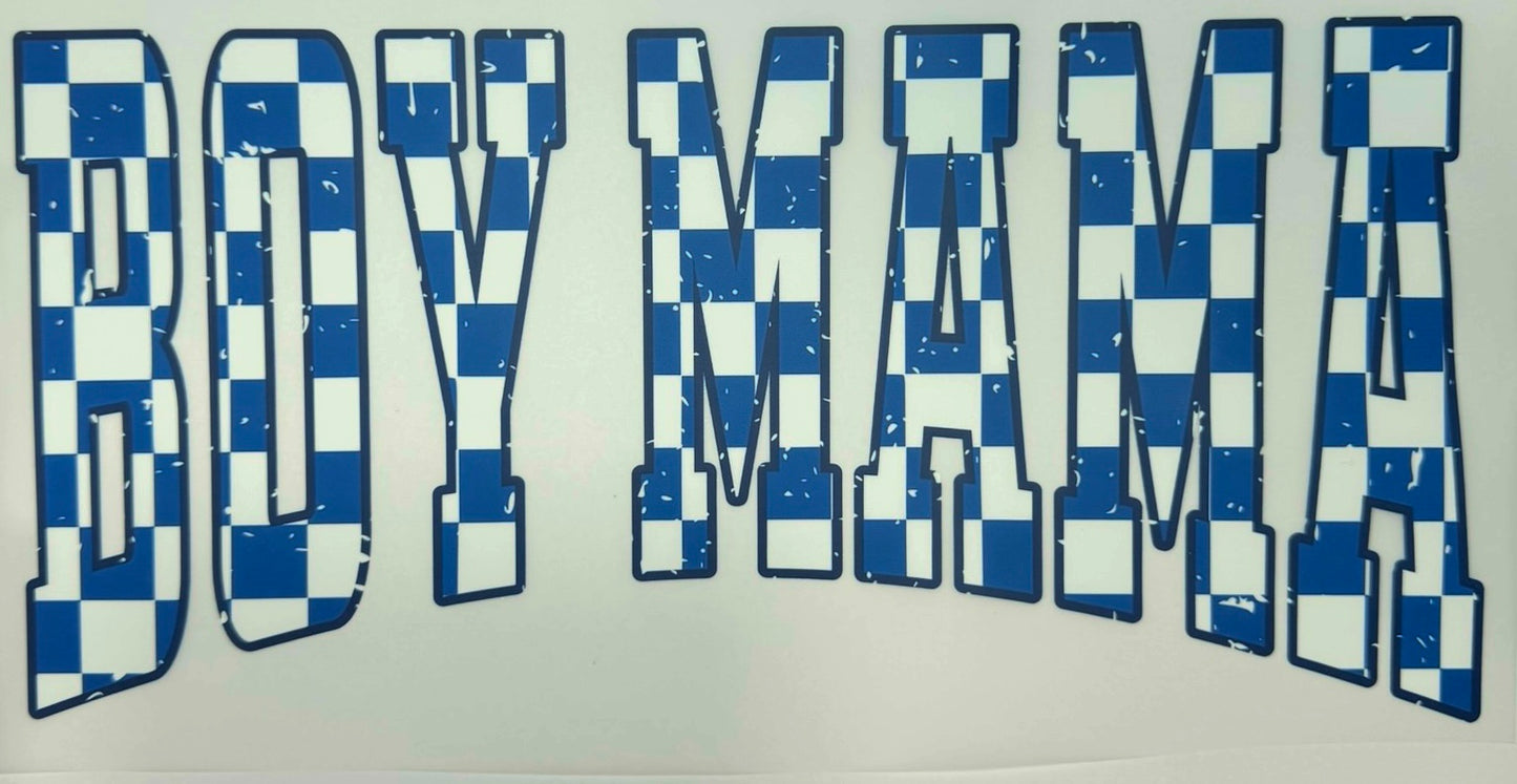 Boy Mama Checkered Shirt Transfer