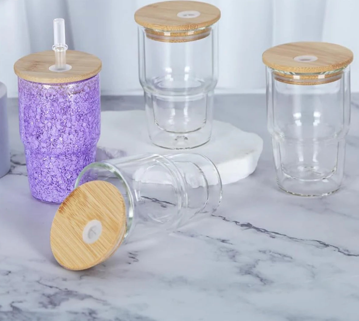 Make Your Own Snowglobe Glitter Cup Glass & Acrylic Tumbler - Every Size