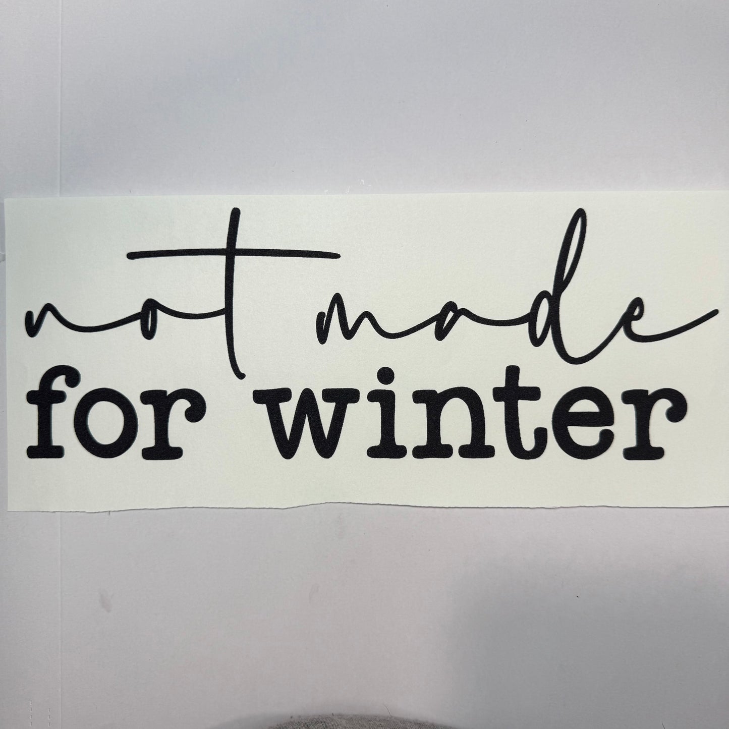173 - Not Made For Winter Shirt Transfer