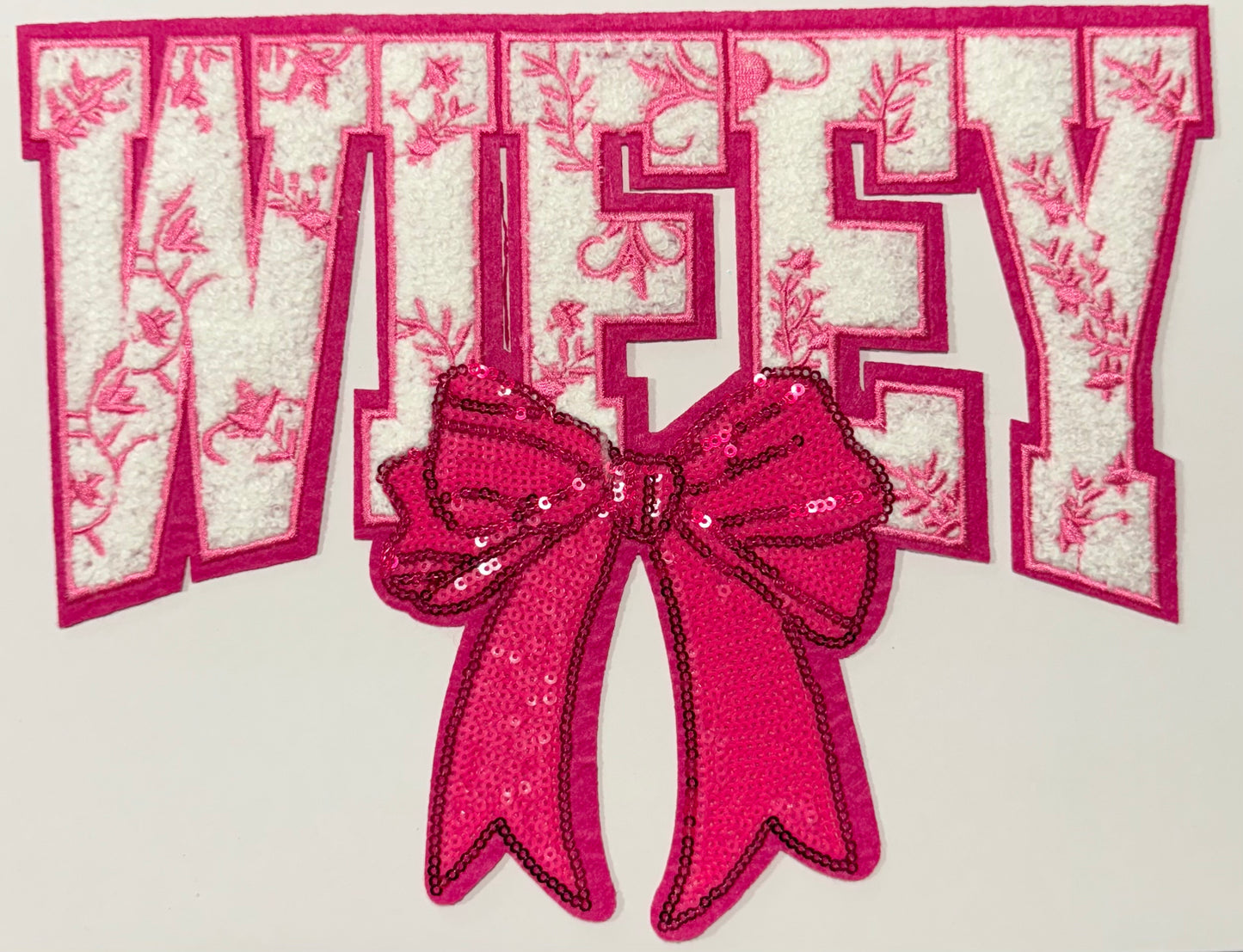 Dark Pink Wifey Shirt Patch