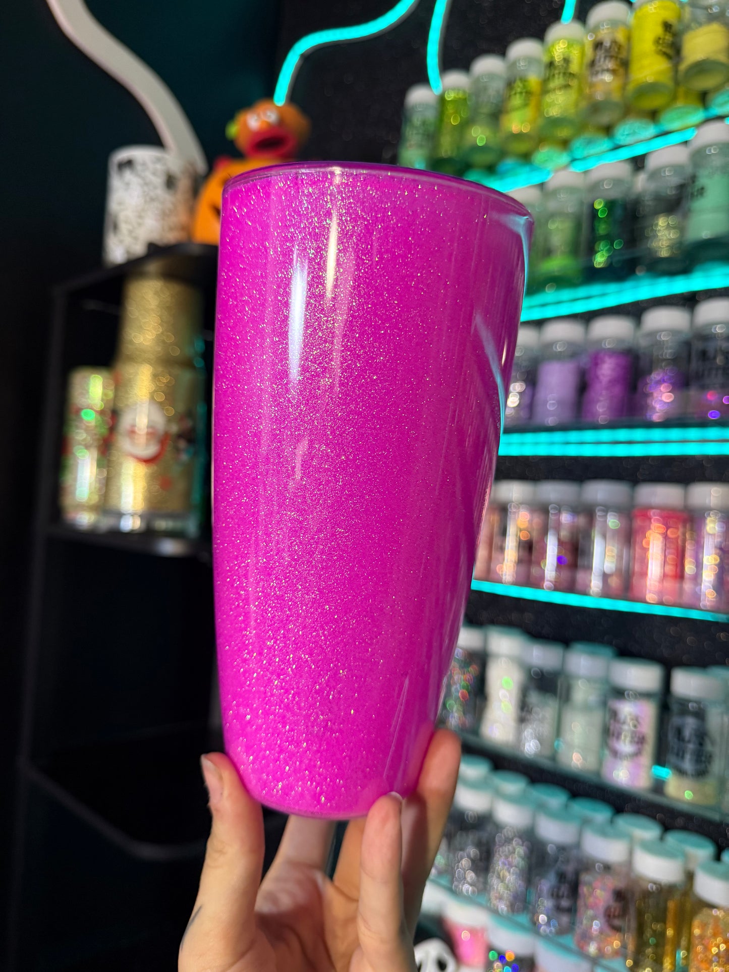 Ready To Ship 24oz Curved Dry Glitter