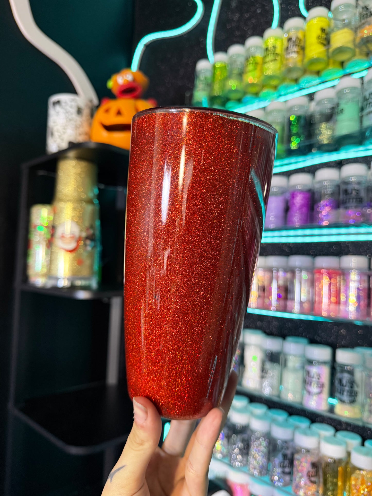 Ready To Ship 24oz Curved Dry Glitter