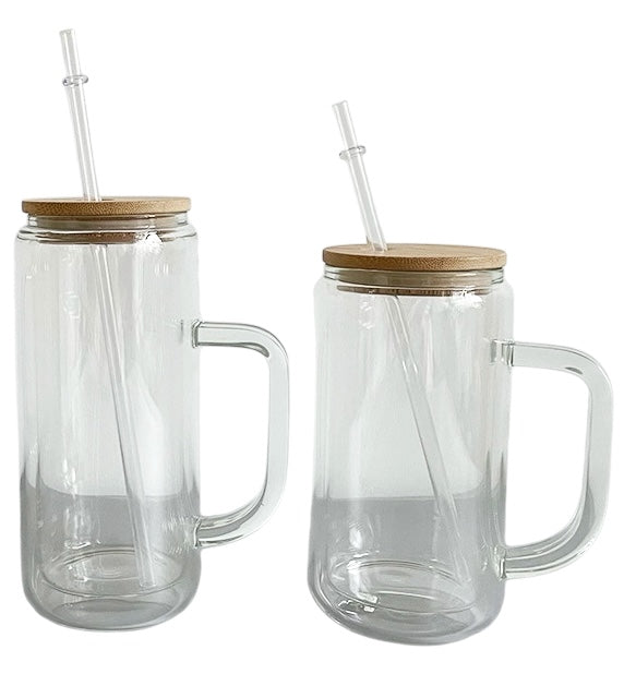 16oz & 20oz Glass W/ Handle SnowGlobe