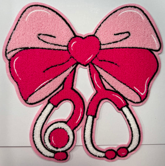 Pink Nurse Bow Shirt Patch