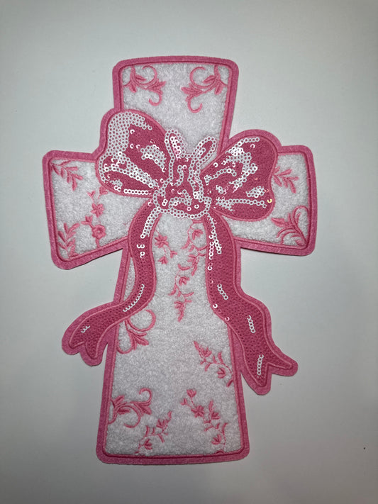 Pink Cross Shirt Patch