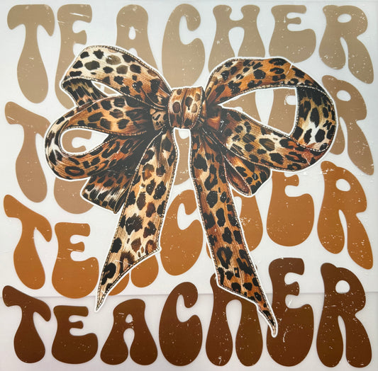 Teacher Bow Shirt Transfer