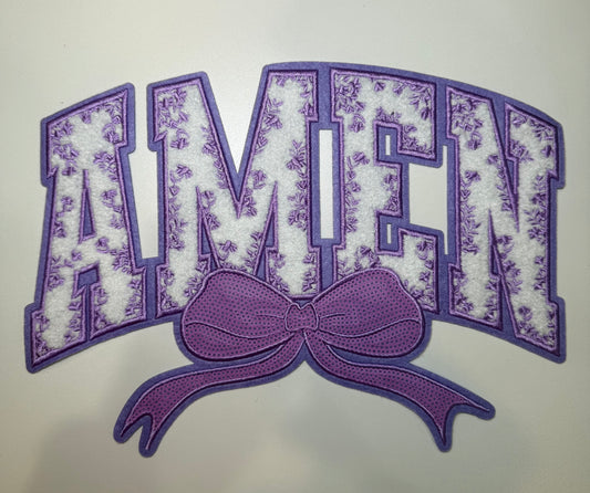 Purple Amen Shirt Patch