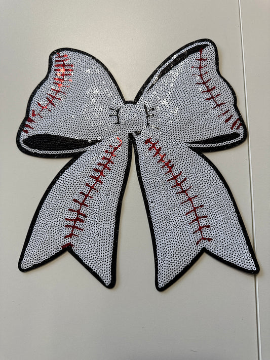 Baseball Bow Shirt Patch