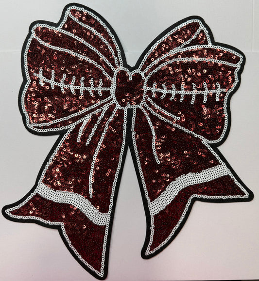 Football Bow Shirt Patch