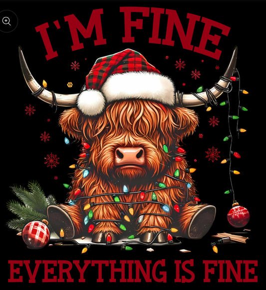 Christmas Cow Shirt Transfer