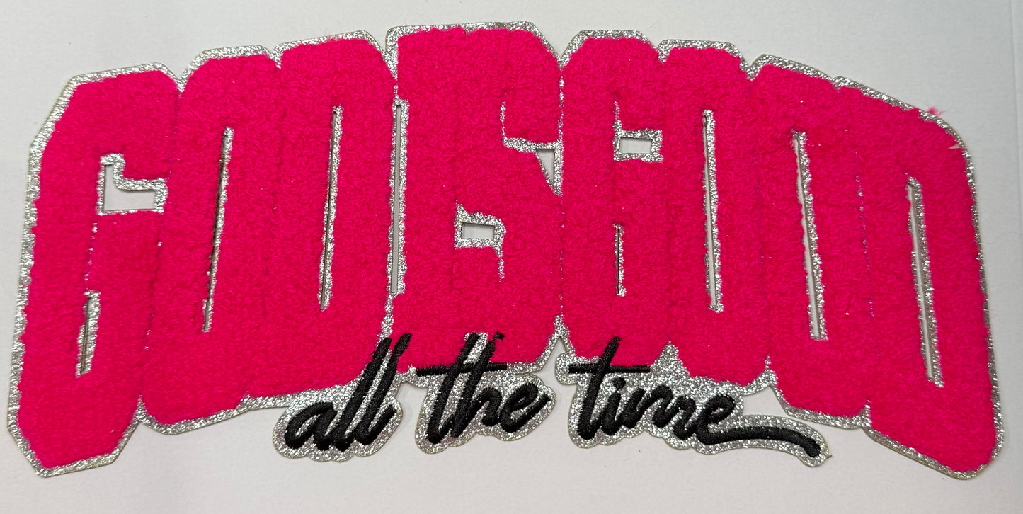 Neon Pink Religious Shirt Patch