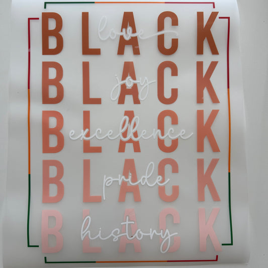305 - Black History Shirt Transfer