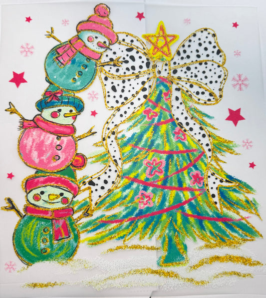 Colorful Snowman Shirt Transfer