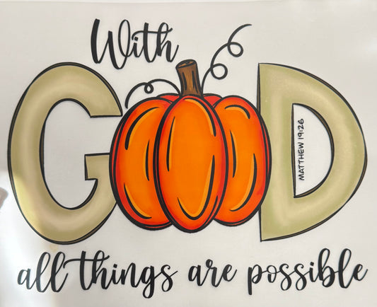 Pumpkin Religious Shirt Transfer