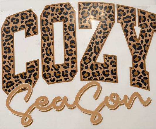 Leopard Cozy Season Shirt Transfer
