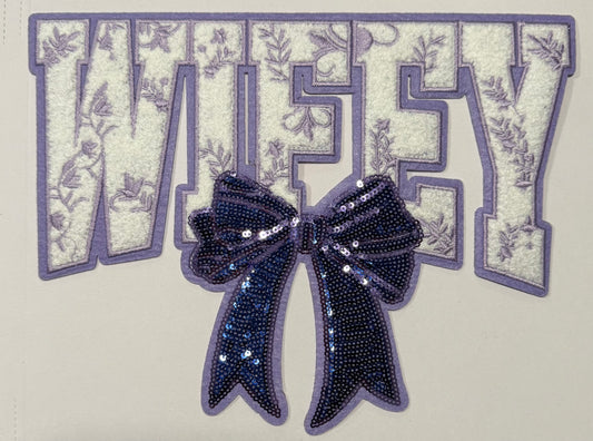 Purple Wifey Shirt Patch