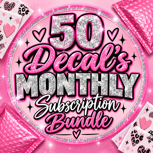 50 Piece Decal Monthly Subscription