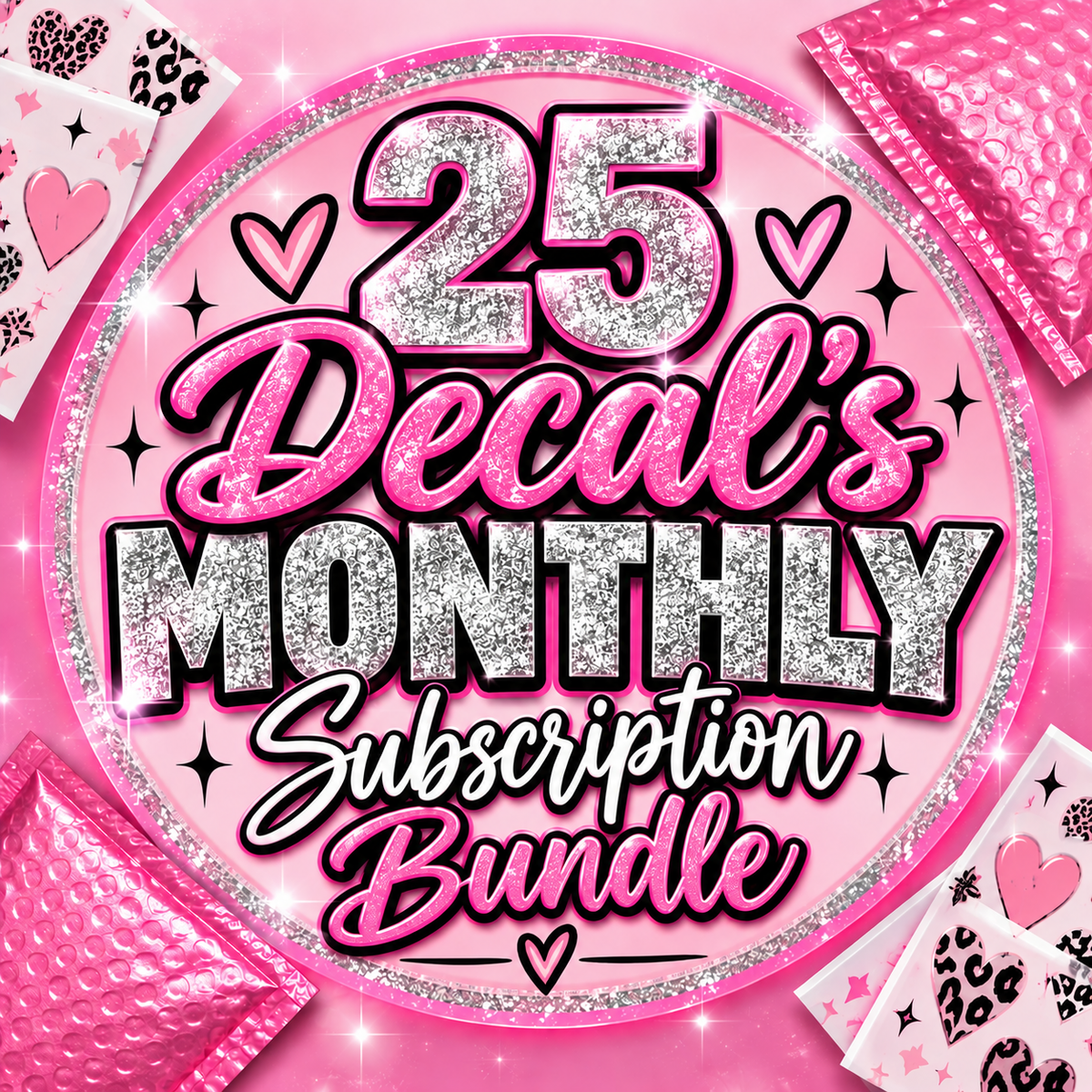 25 Piece Decal Monthly Subscription