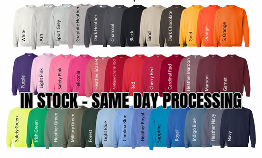 IN-STOCK SAME DAY PROCESSING Crewneck & Hoodies