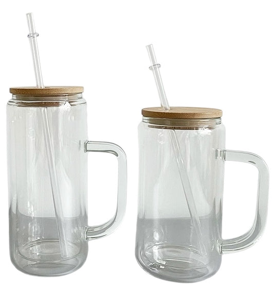 16oz & 20oz Glass W/ Handle SnowGlobe