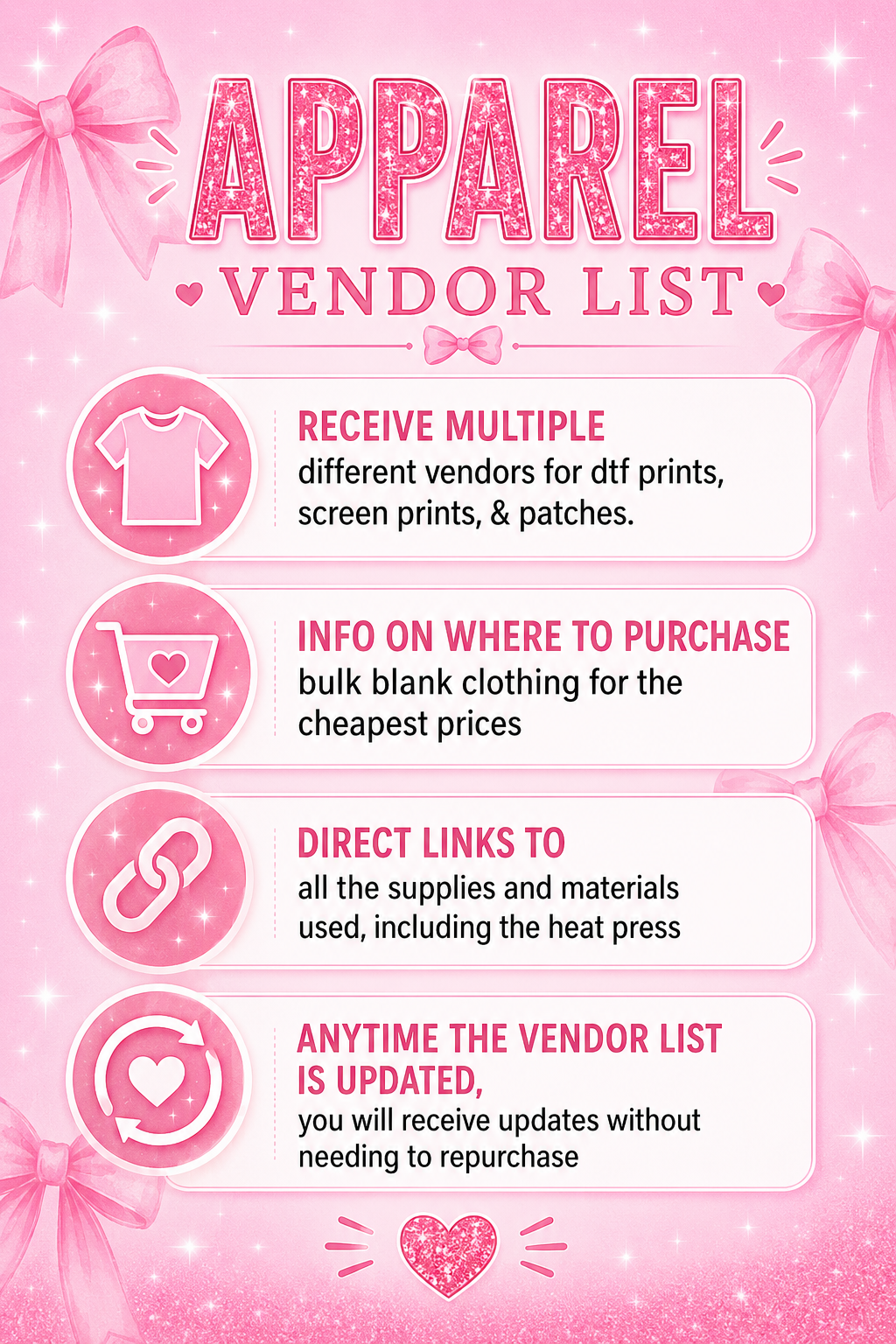 Apparel Vendor List