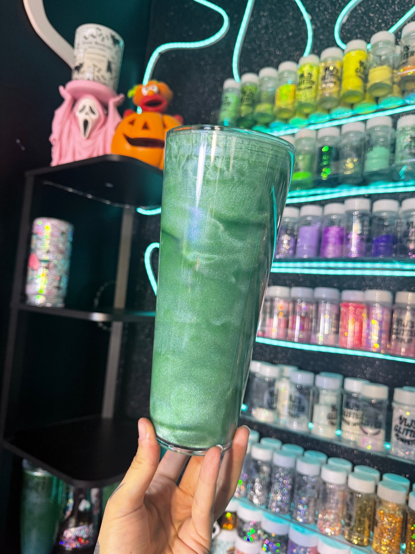 Ready To Ship 24oz GREEN CATEYE